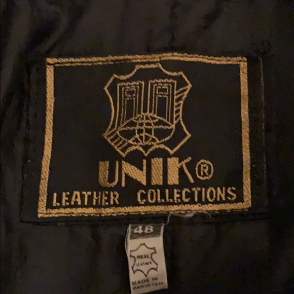 Men’s leather biker jacket - Picture 4 of 8